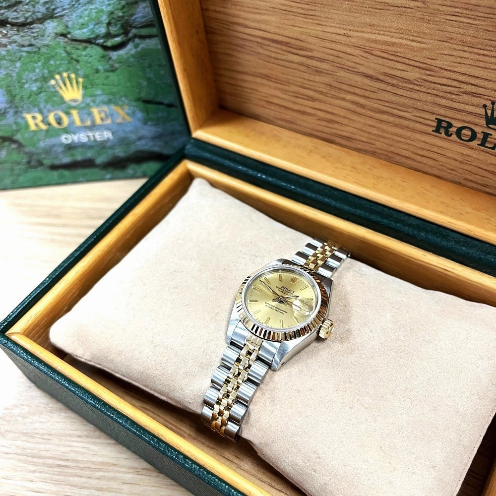 Pre Owned Rolex Oyster Perpetual Lady Datejust Bi Metal Ladies Watch 69173 RW0550 (1987)