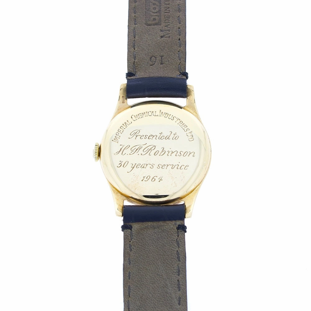 Pre Owned Vintage Buren 9ct Gold Mid Size Ladies Strap Watch RW0572