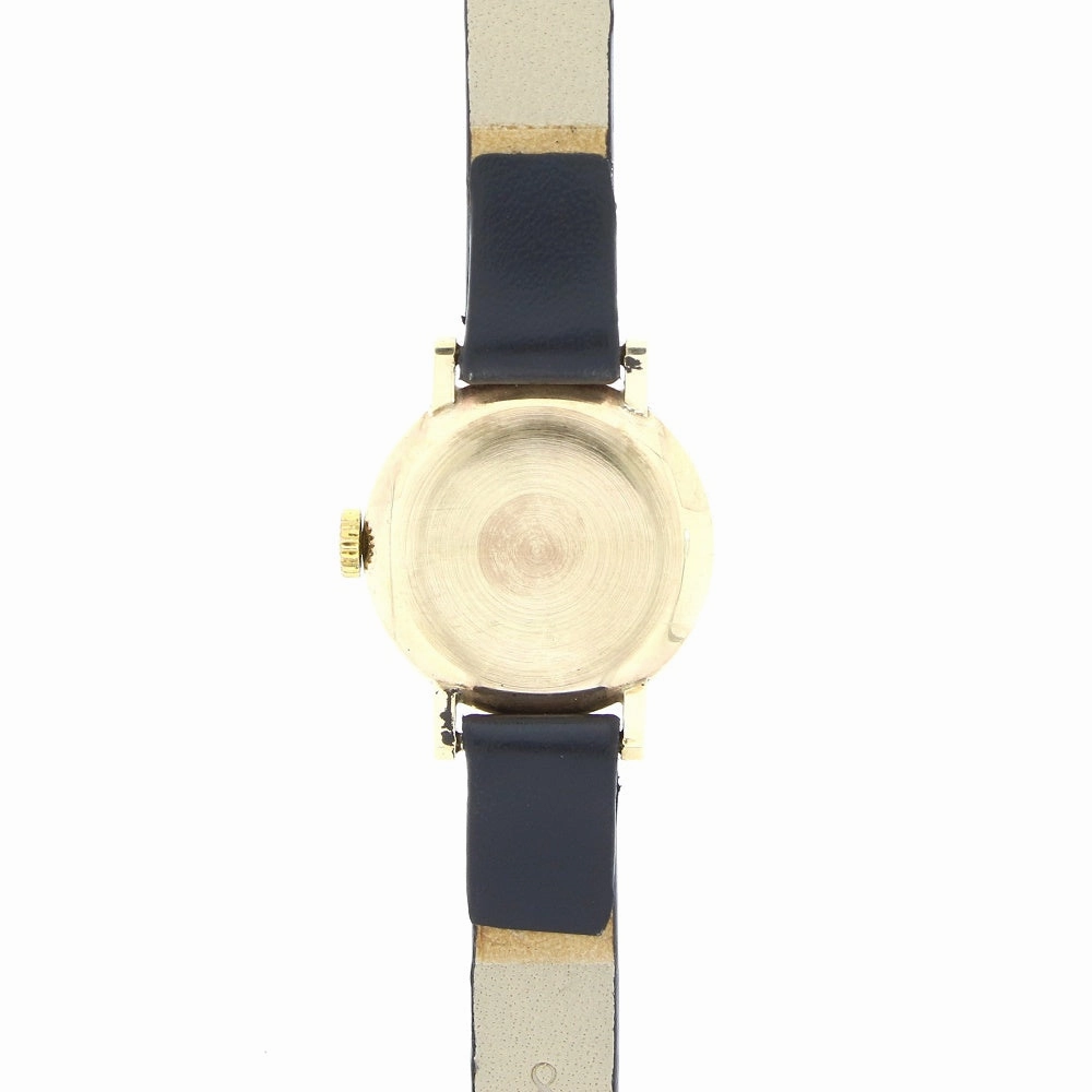 Pre Owned Vintage Ebel 9ct Gold Leather Strap Mechanical Ladies Watch RW0571
