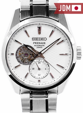 Presage Automatic Sharp Edged Open-Heart Shironeri White Ref. SARJ001