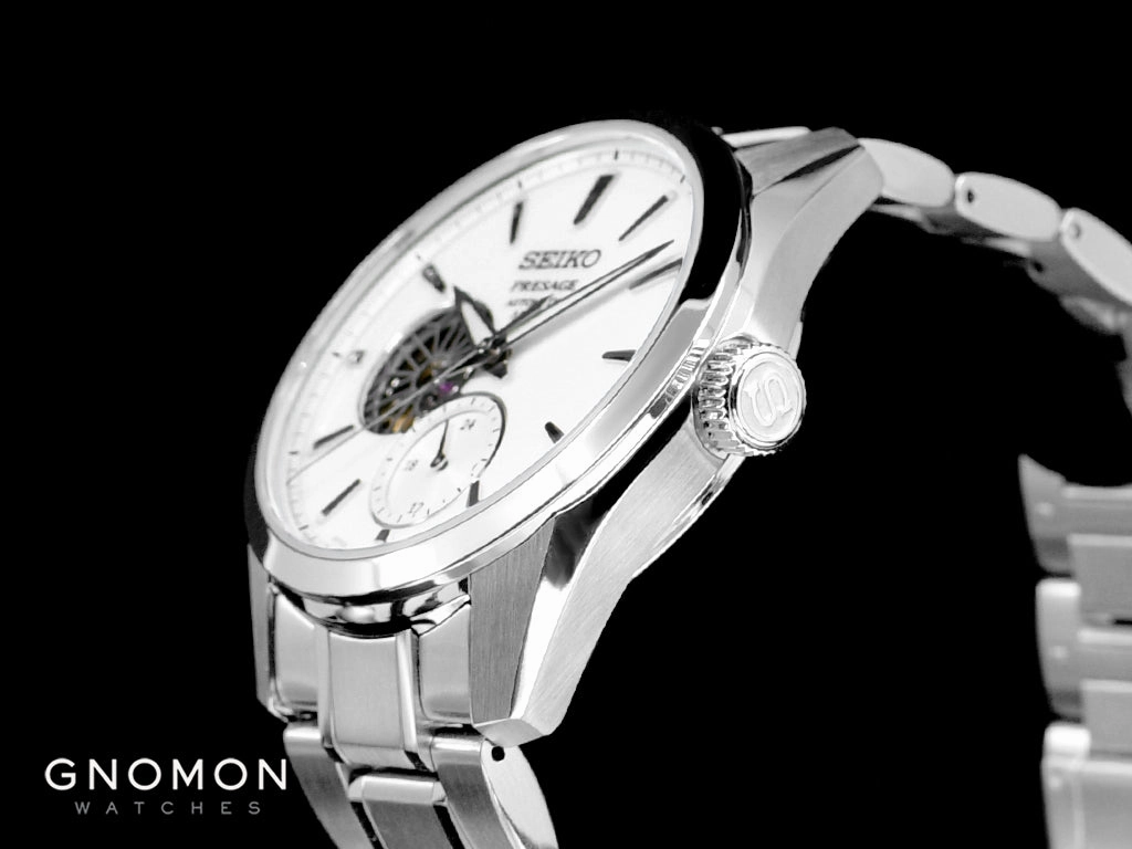 Presage Automatic Sharp Edged Open-Heart Shironeri White Ref. SARJ001
