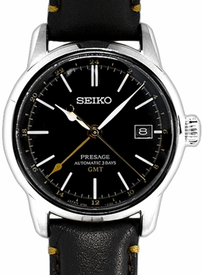 Presage Craftsmanship Urushi GMT Lacquer Black Ref. SARH001