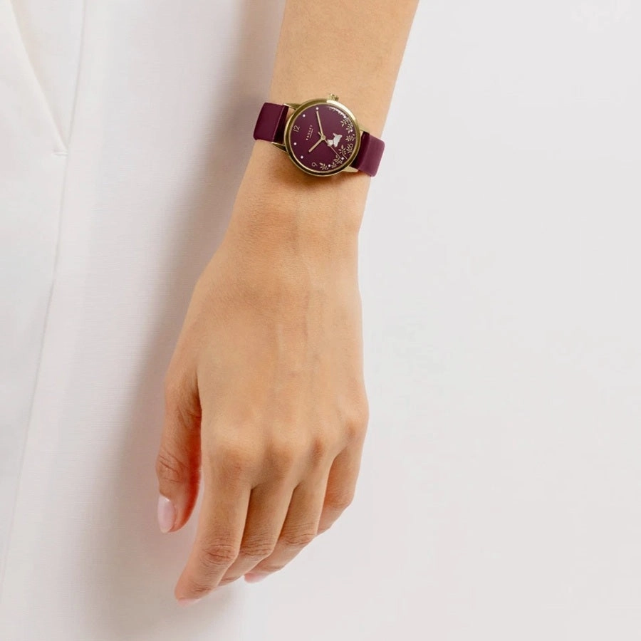 Radley Burgundy Leather Strap Ladies Watch RY21782A