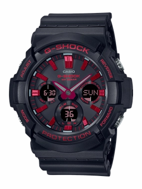 Red Ignite Series Black & Red Tough Solar GAS100BNR-1A