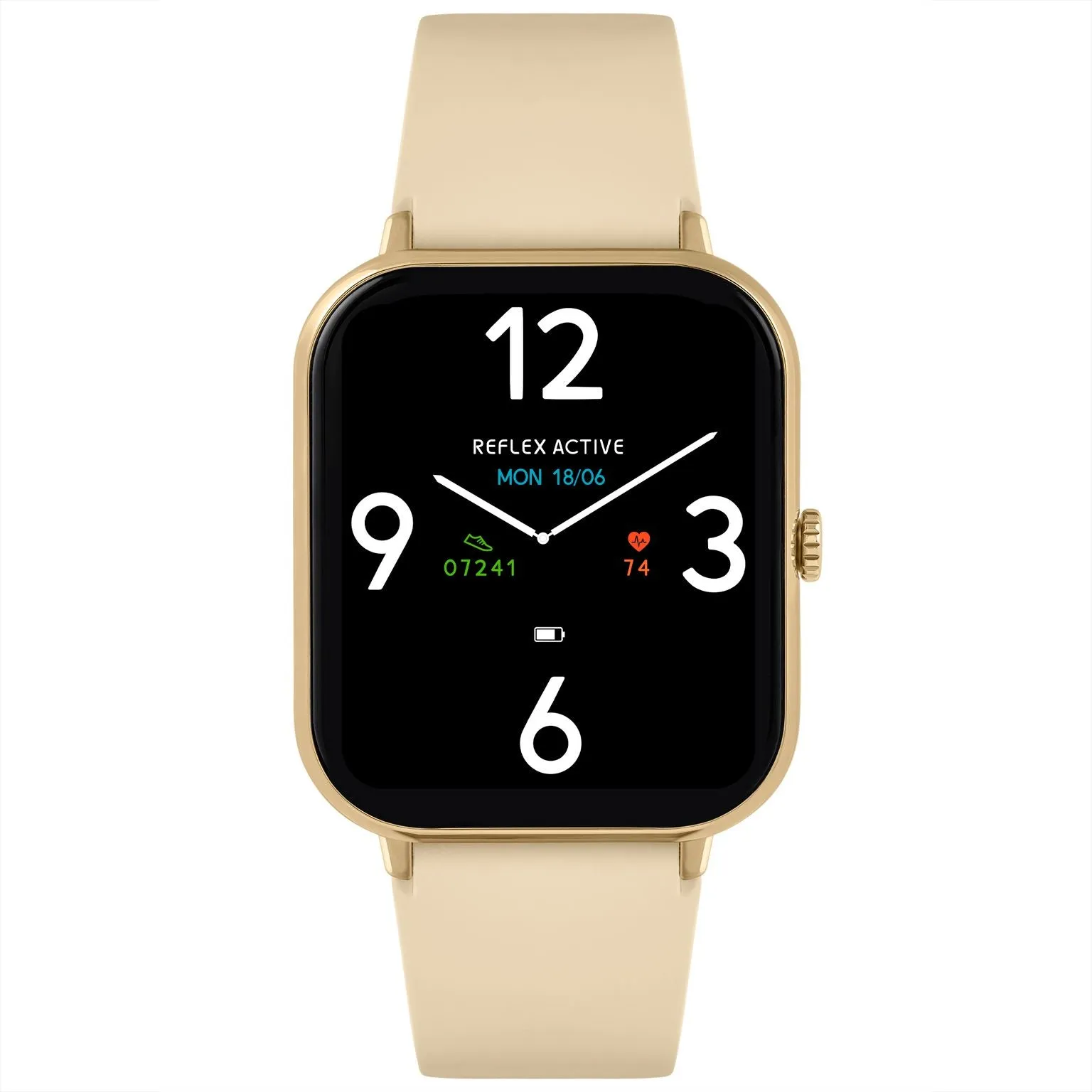 Reflex Active Series 23 Gold Case & Cream Silicone Strap Watch RA23-2172