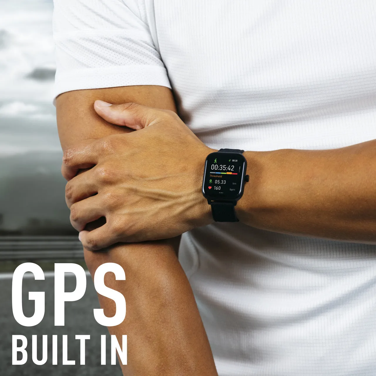 Reflex Active SERIES 44 AMOLED GPS Black Silicone Strap Smart Watch RA44-2216