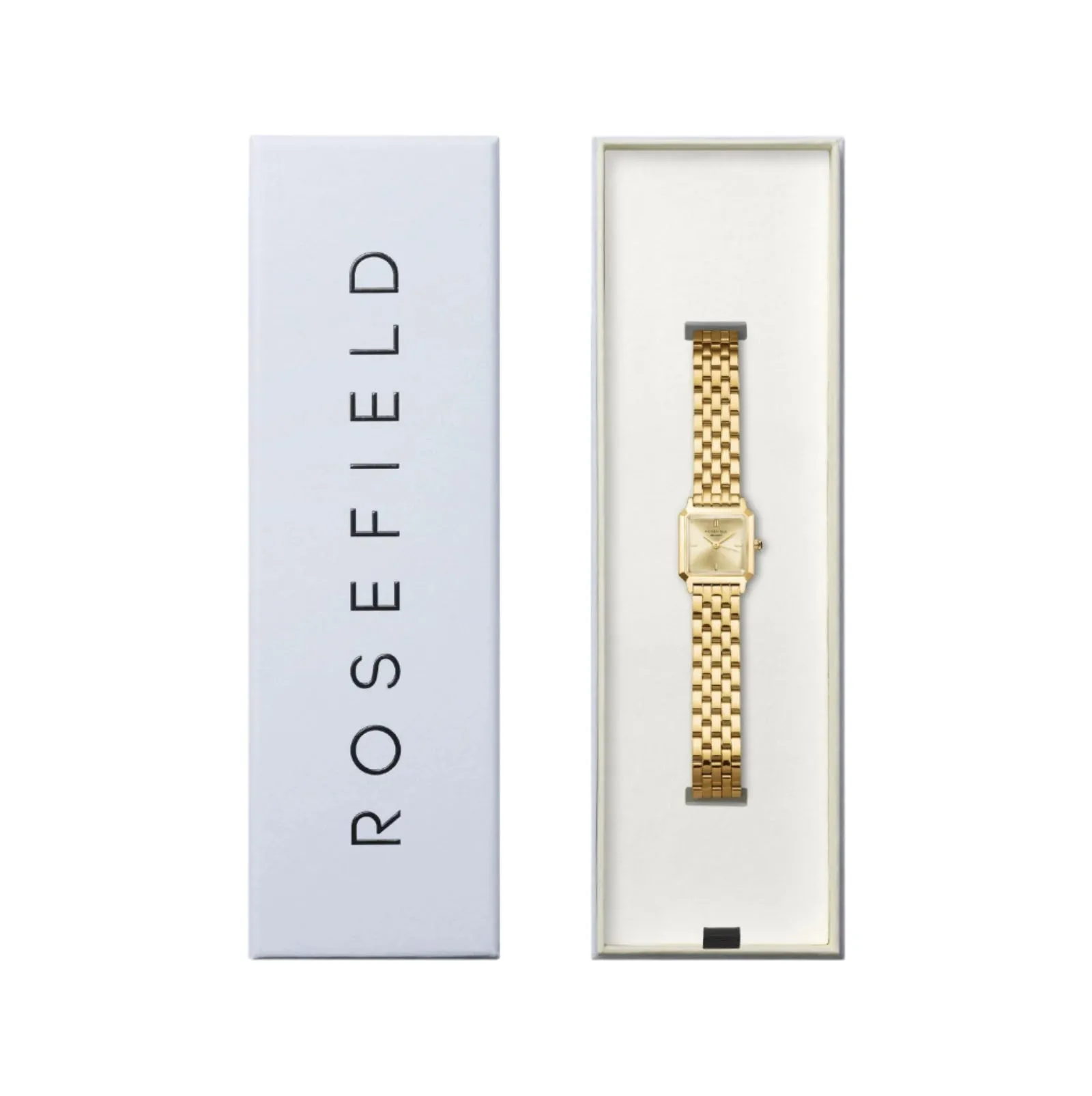 Rosefield Boxelle Gold Dial Stainless Steel Watch BCGSG-B04