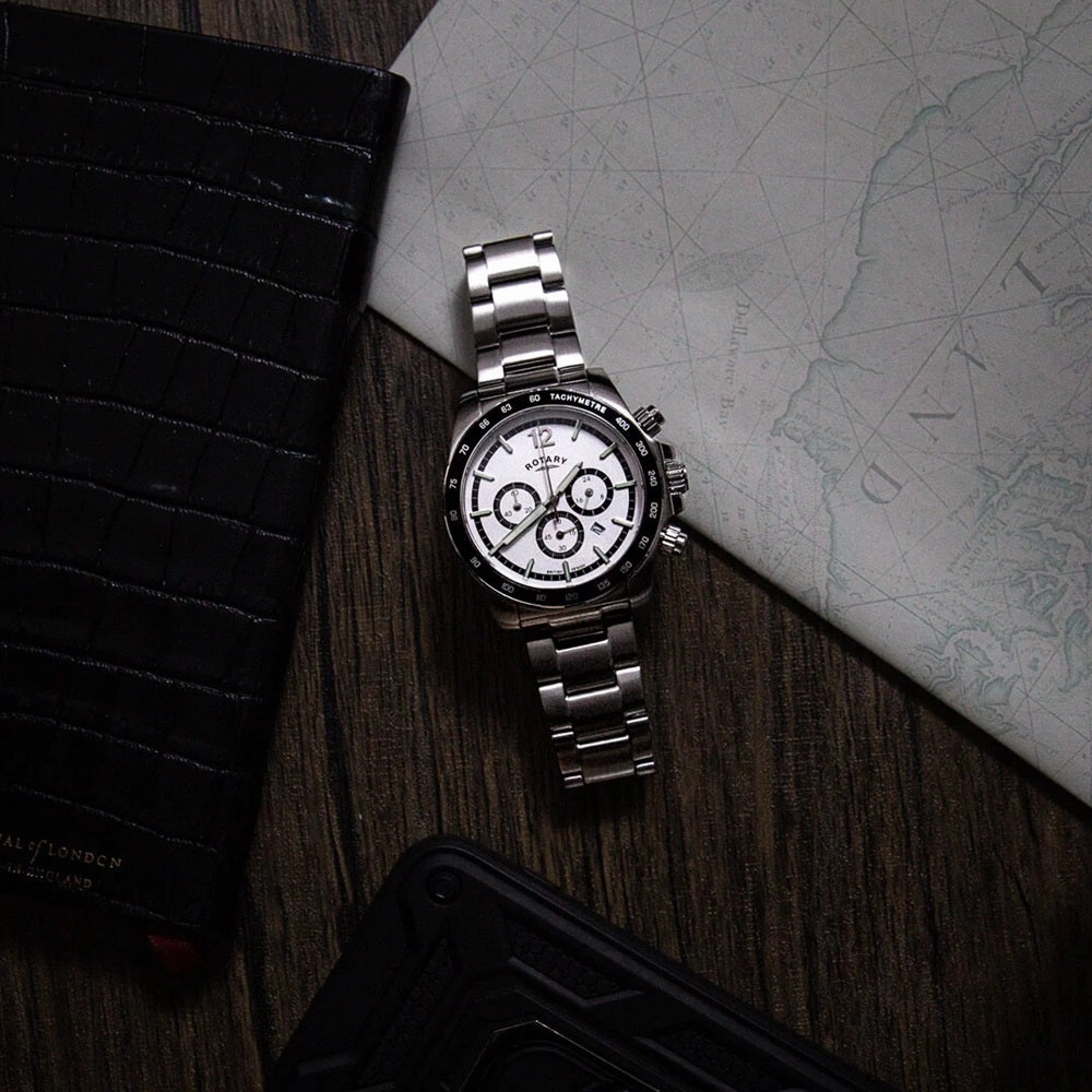 Rotary Henley Chronograph Stainless Steel Mens Watch GB05440/02