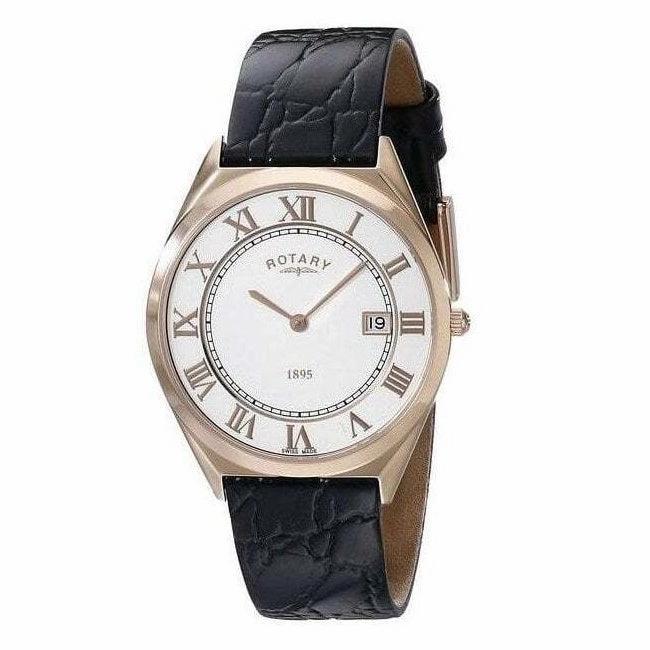 Rotary Ultra Slim Mens Watch Rose Gold GS08003/01
