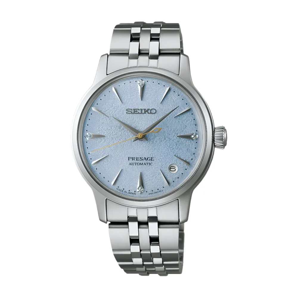 Seiko Presage Frozen Skydiving Diamond Cocktail Time Ladies Watch SRPL61J1