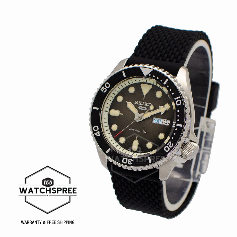 Seiko 5 Sports Automatic Black Silicon Strap Watch SRPD73K2 (LOCAL BUYERS ONLY)