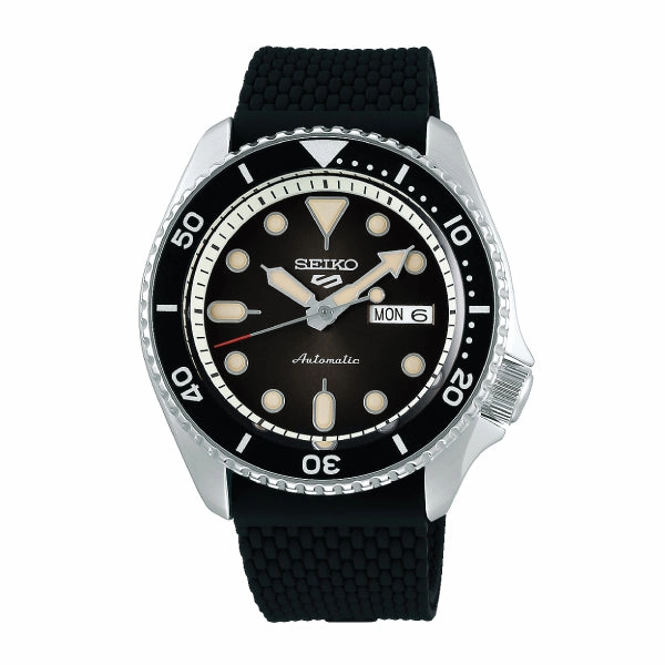 Seiko 5 Sports Automatic Black Silicon Strap Watch SRPD73K2 (LOCAL BUYERS ONLY)