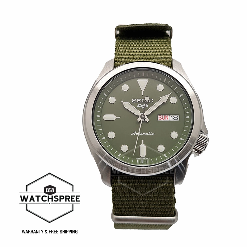 Seiko 5 Sports Automatic Olive Green Nylon Strap Watch SRPE65K1 (LOCAL BUYERS ONLY)