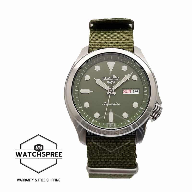 Seiko 5 Sports Automatic Olive Green Nylon Strap Watch SRPE65K1 (LOCAL BUYERS ONLY)