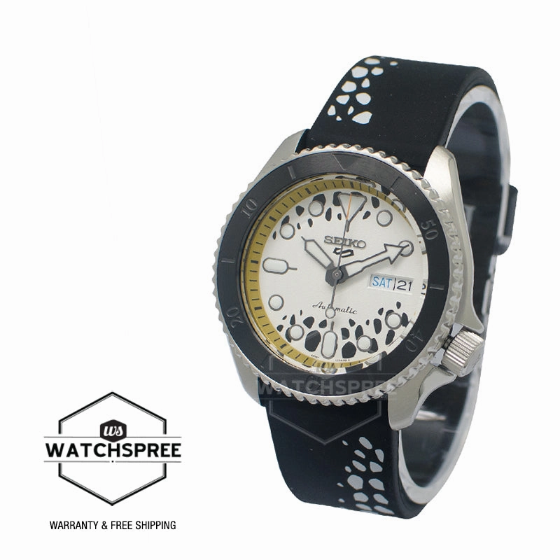 Seiko 5 Sports Automatic ONE PIECE Law Limited Edition Black Silicone Strap Watch SRPH63K1