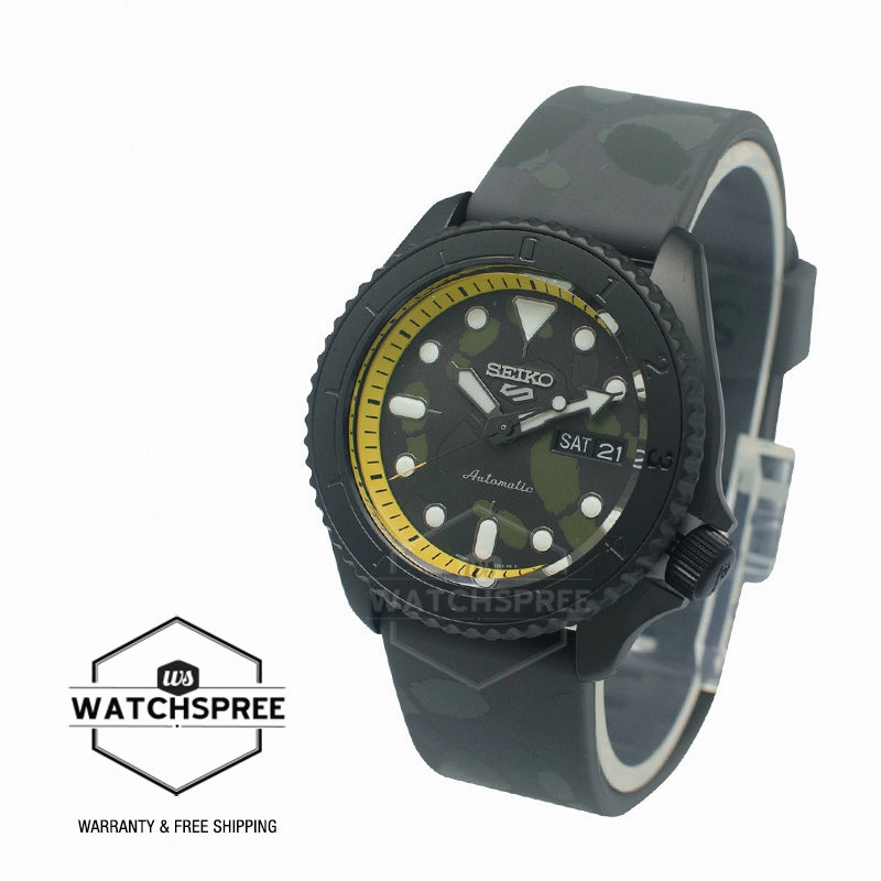 Seiko 5 Sports Automatic ONE PIECE Sanji Limited Edition Grey Silicone Strap Watch SRPH69K1
