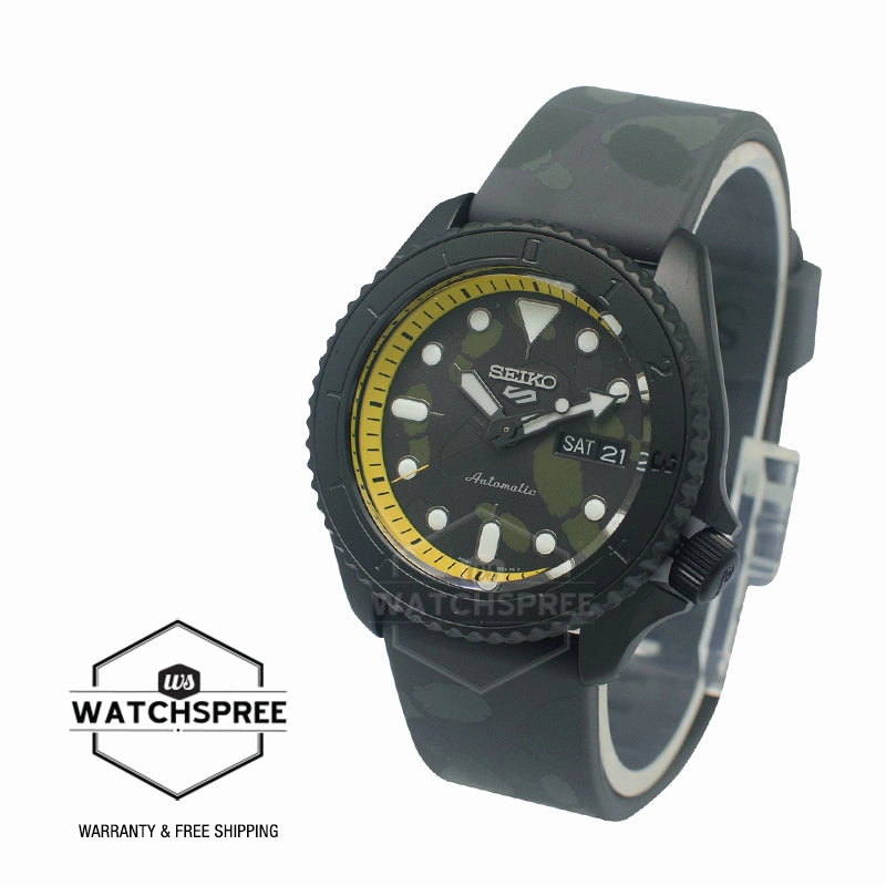 Seiko 5 Sports Automatic ONE PIECE Sanji Limited Edition Grey Silicone Strap Watch SRPH69K1