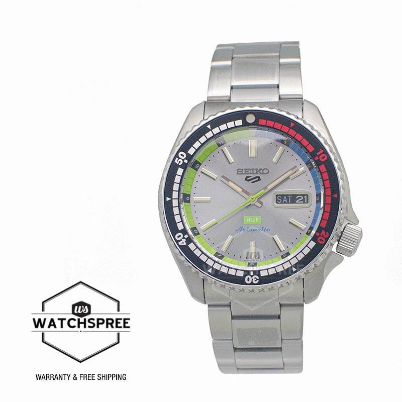 Seiko 5 Sports Automatic SKX Series HUF Limited Edition Stainless Steel Band Watch SRPL33K1 (Limited edition of 7,000 pieces)