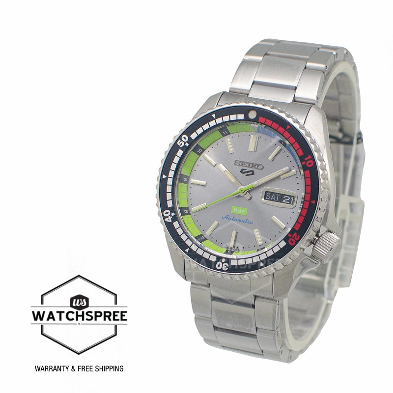 Seiko 5 Sports Automatic SKX Series HUF Limited Edition Stainless Steel Band Watch SRPL33K1 (Limited edition of 7,000 pieces)
