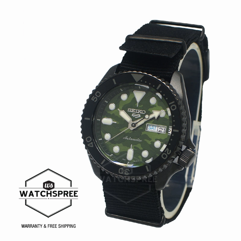 Seiko 5 Sports Automatic SKX Street Style Black Nylon Strap Watch SRPJ37K1