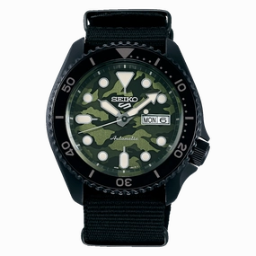 Seiko 5 Sports Automatic SKX Street Style Black Nylon Strap Watch SRPJ37K1