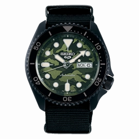 Seiko 5 Sports Automatic SKX Street Style Black Nylon Strap Watch SRPJ37K1