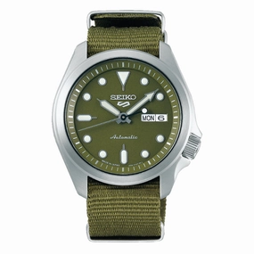Seiko 5 Sports (Japan Made) Automatic Olive Green Nylon Strap Watch SBSA055 SBSA055J (LOCAL BUYERS ONLY)