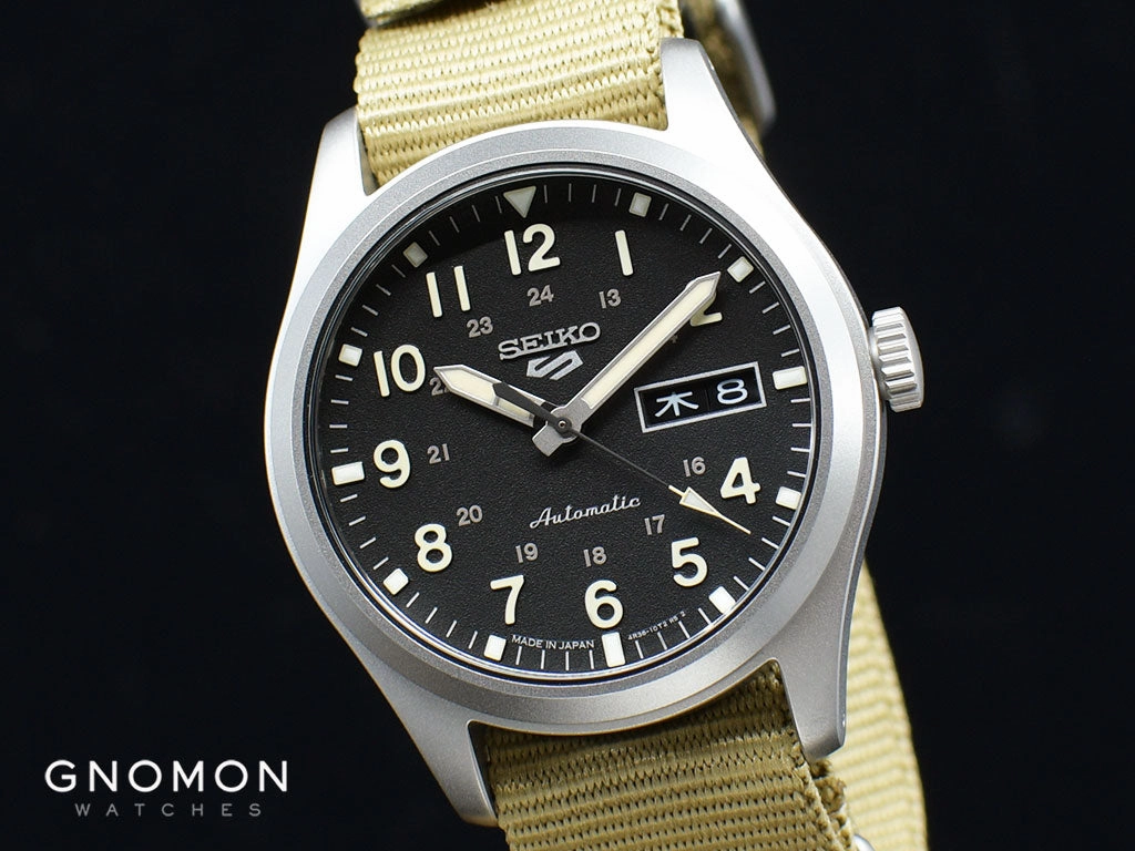 Seiko 5 Sports Military Style Black - Nylon Ref. SBSA117