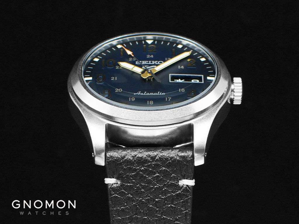 Seiko 5 Sports Military Style Blue - Leather Ref. SBSA119
