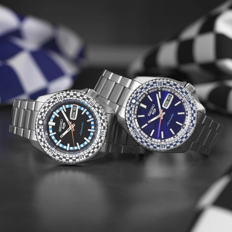 Seiko 5 Sports Petrol Blue Checker Flag Special Edition - SRPK65K1