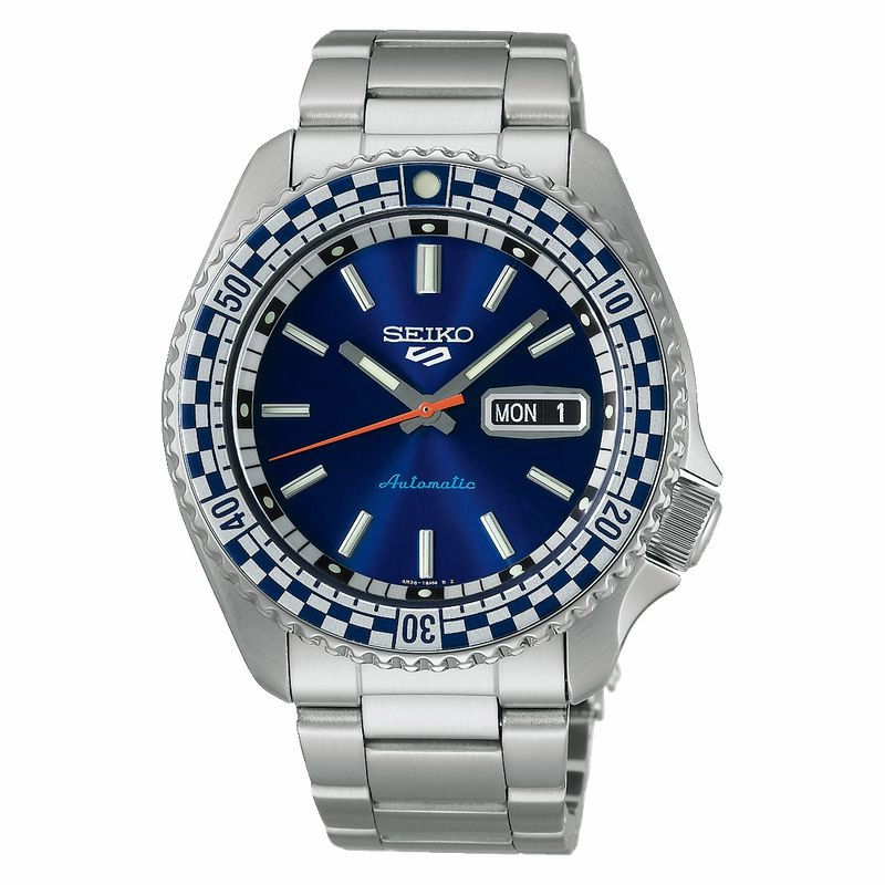 Seiko 5 Sports Petrol Blue Checker Flag Special Edition - SRPK65K1