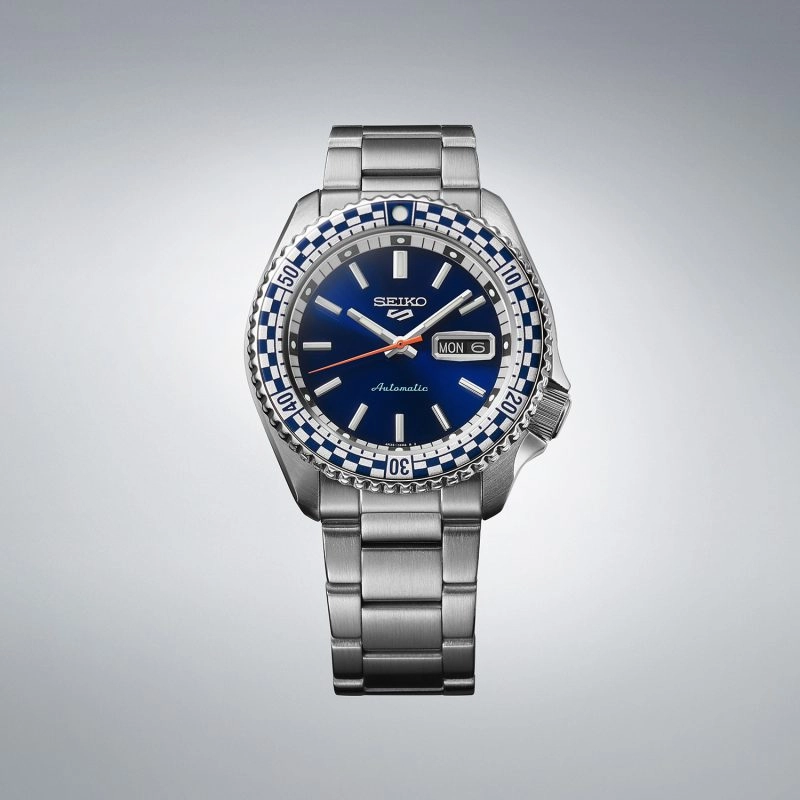 Seiko 5 Sports Petrol Blue Checker Flag Special Edition - SRPK65K1