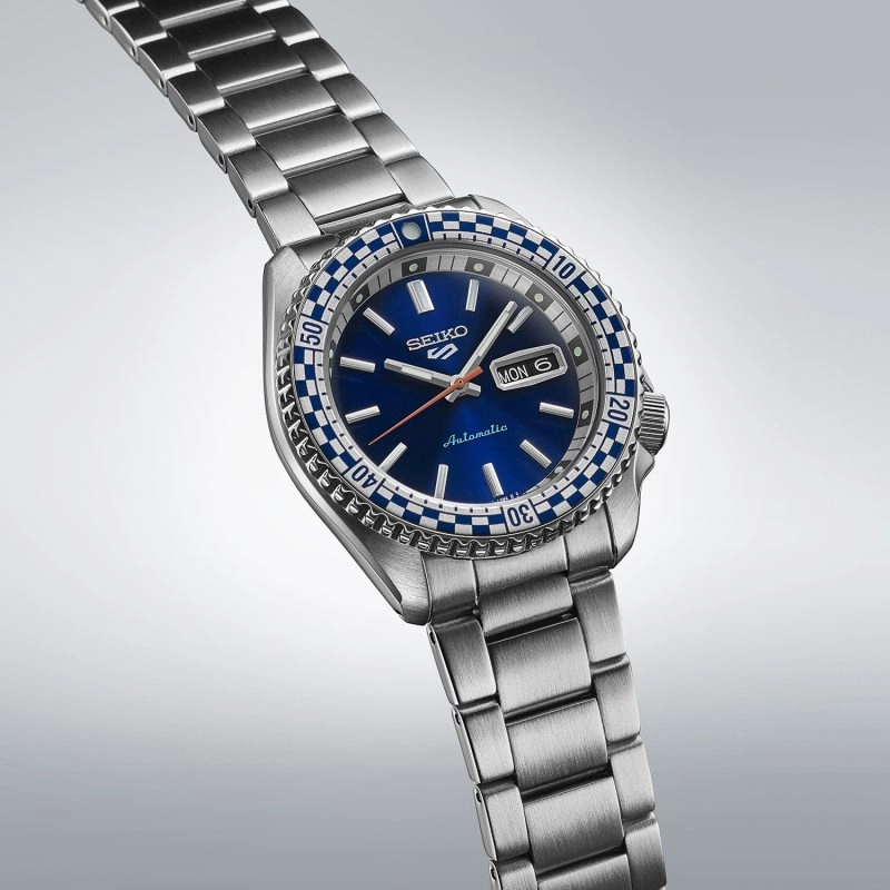 Seiko 5 Sports Petrol Blue Checker Flag Special Edition - SRPK65K1