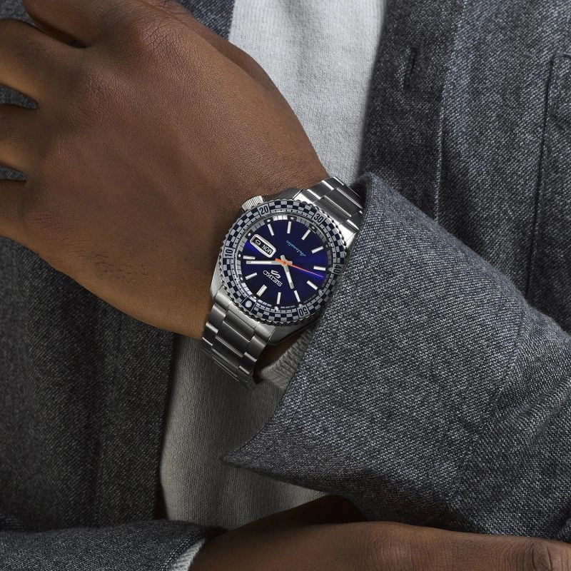 Seiko 5 Sports Petrol Blue Checker Flag Special Edition - SRPK65K1