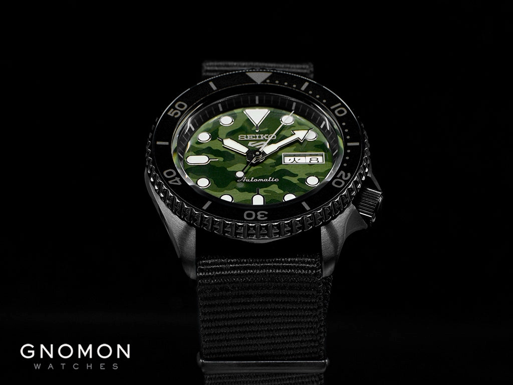 Seiko 5 Sports Street Style Camo Green Ref. SBSA173