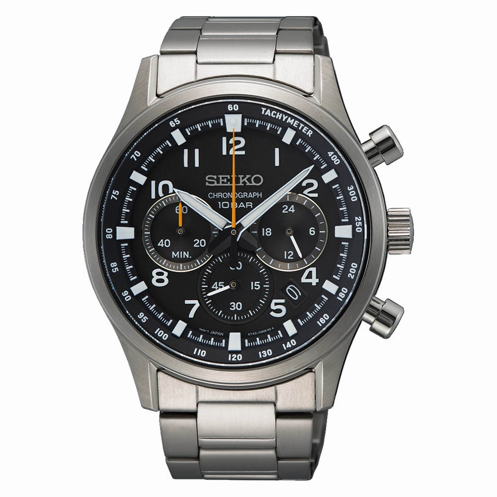 Seiko Conceptual Series Black Dial Stainless Steel Watch SSB447P