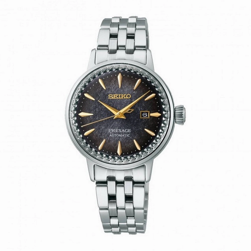 Seiko Ladies' Presage (Japan Made) Automatic STAR BAR Limited Edition Cocktail Time Stainless Steel Band Watch SRE015J1 (LOCAL BUYERS ONLY)