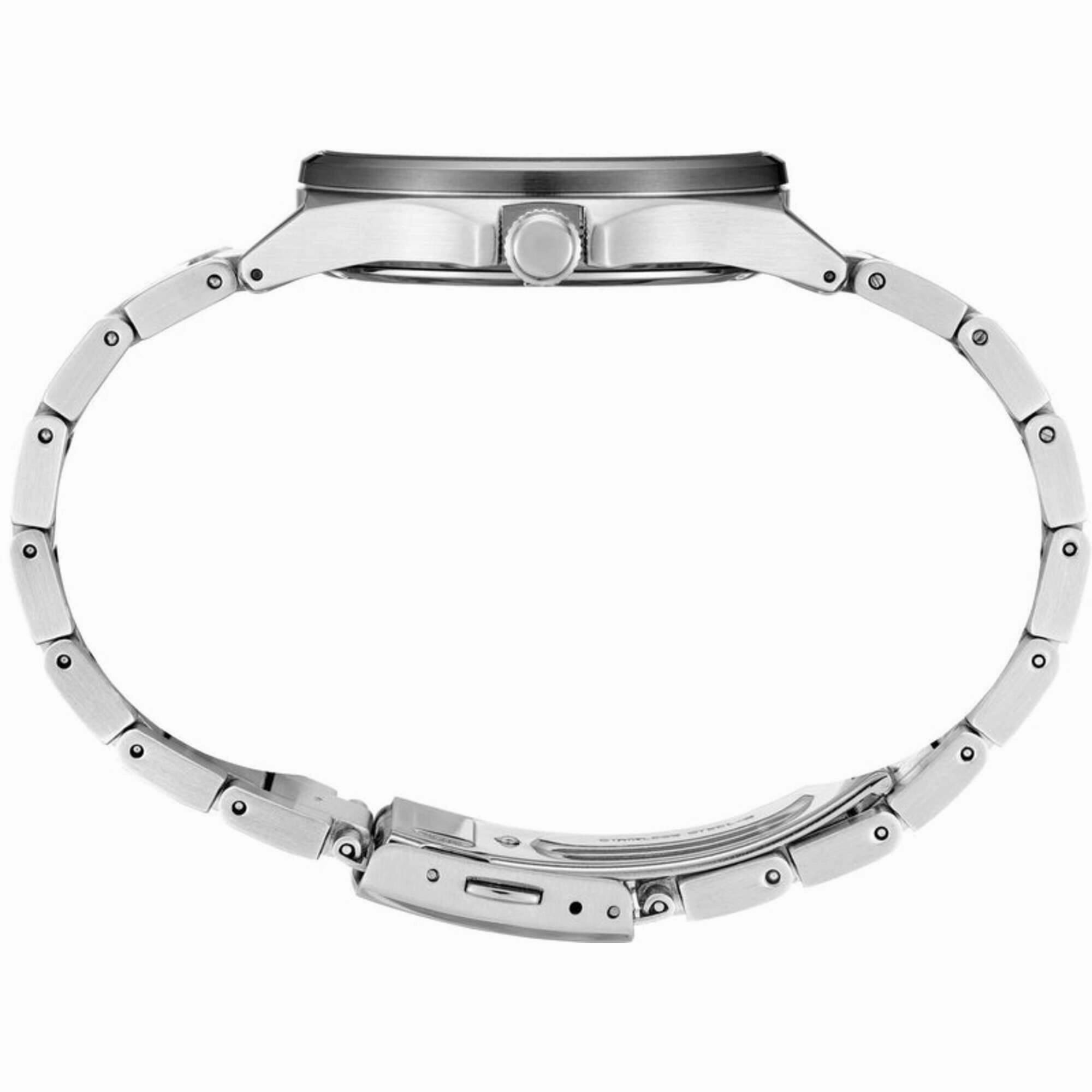 Seiko Men's Watch - Essentials Quartz Black Dial Stainless Steel Bracelet | SUR507
