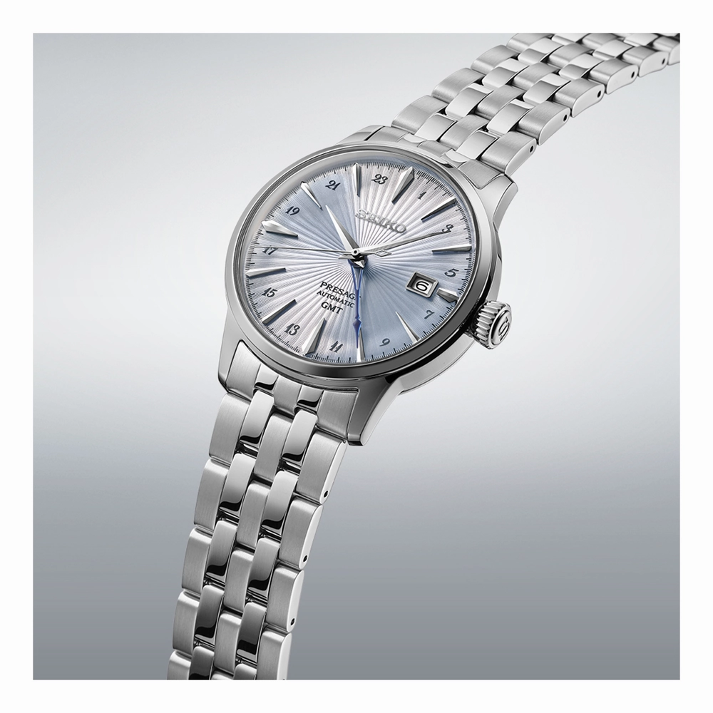Seiko Presage Automatic GMT Stainless Steel Timepiece SSK037J