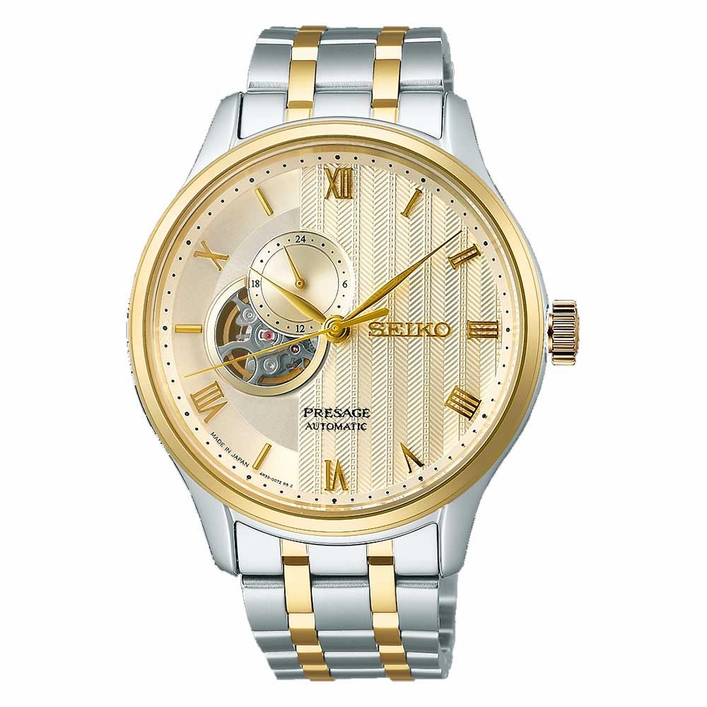 Seiko Presage (Japan Made) Automatic 'Japanese Zen Gardens' Two-Tone Stainless Steel Band Watch SSA464J1 (LOCAL BUYERS ONLY)
