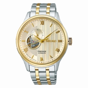 Seiko Presage (Japan Made) Automatic 'Japanese Zen Gardens' Two-Tone Stainless Steel Band Watch SSA464J1 (LOCAL BUYERS ONLY)