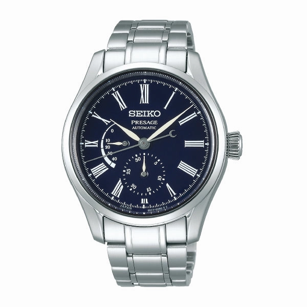Seiko Presage (Japan Made) Automatic Enamel Silver Stainless Steel Band Watch SPB091J1
