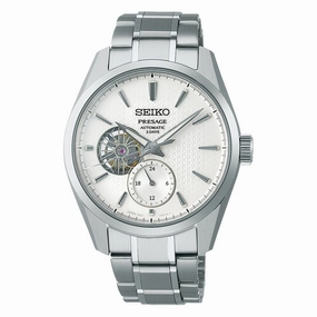 Seiko Presage Shiro Sharp-Edged Open Heart Automatic Mens Watch SPB415J1