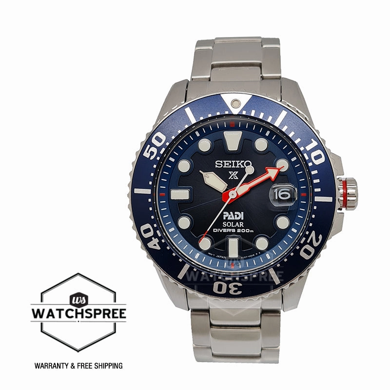 Seiko Prospex and PADI Diver's Solar Special Edition Silver Stainless Steel Band Watch SNE435P1 / SNE549P1 (LOCAL BUYERS ONLY)