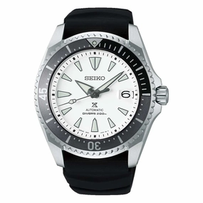 Seiko Prospex (Japan Made) Shogun Titanium Automatic Diver's Black Silicone Strap Watch SPB191J1
