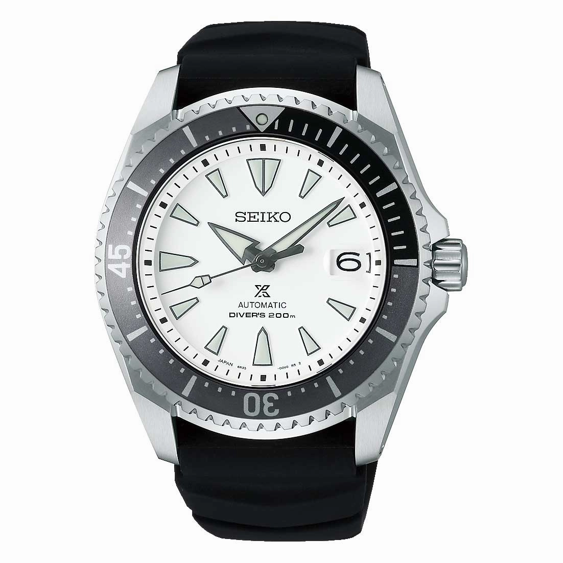 Seiko Prospex (Japan Made) Shogun Titanium Automatic Diver's Black Silicone Strap Watch SPB191J1
