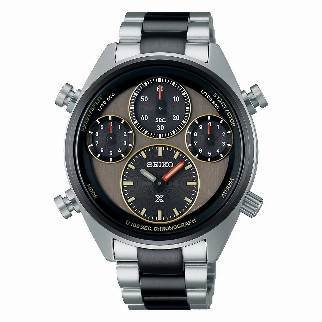 Seiko Prospex Solar Speedtimer Two-Tone Stainless Steel Band Watch SFJ005P1 (Limited Edition of 4,000 pieces) (Not For EU Buyers) (LOCAL BUYERS ONLY)