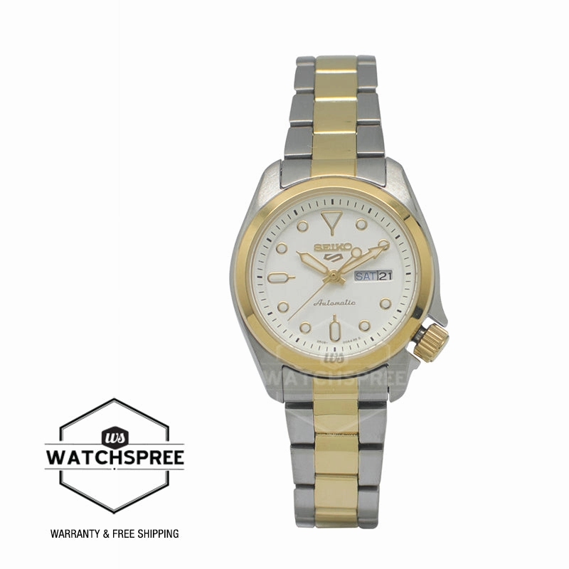 Seiko Women's 5 Sports Automatic Two-Tone Stainless Steel Band Watch SRE004K1