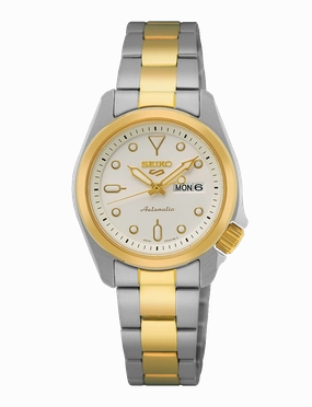 Seiko Women's 5 Sports Automatic Two-Tone Stainless Steel Band Watch SRE004K1