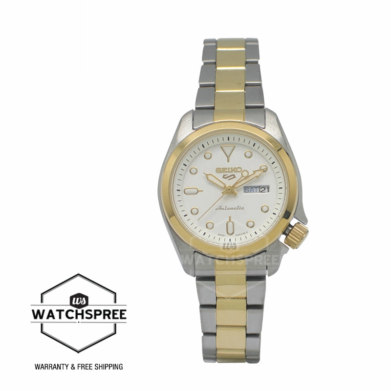 Seiko Women's 5 Sports Automatic Two-Tone Stainless Steel Band Watch SRE004K1